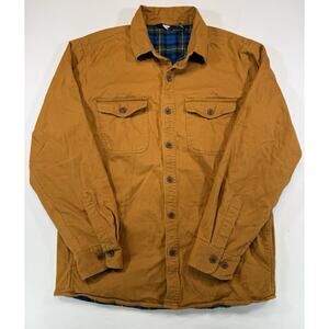 Lands End Traditional Fit Men’s Medium Flannel Lined Shirt/Jacket